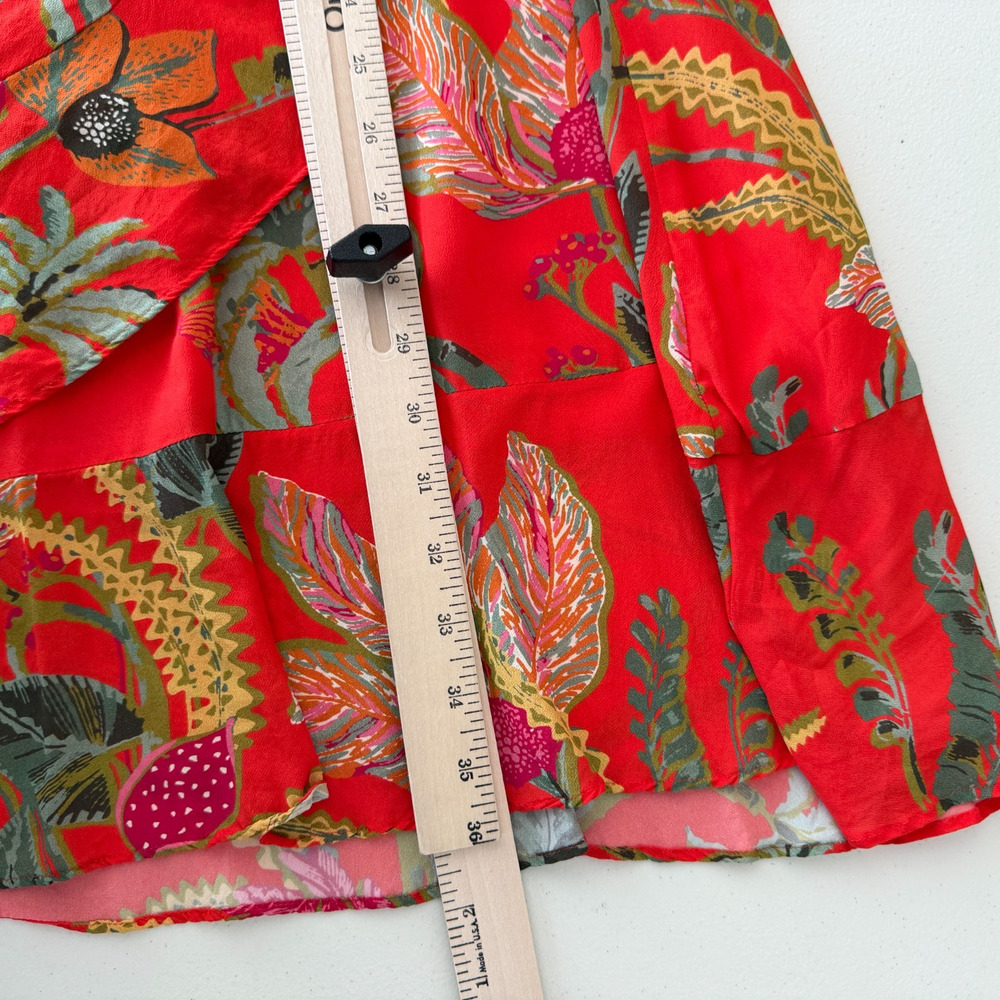 Spartina 449 Wrap Dress XXL Orange Floral Print Rosalee Tropical Vacation Resort - Picture 11 of 11